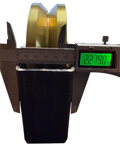 Heavy Duty 6" V-Groove Wheel with Box Mount, Zinc Plated Steel, 5/8 Inch Axle, 3000 lbs Load Capacity per Wheel, Industrial Caster (2 Units) in Saudi Arabia