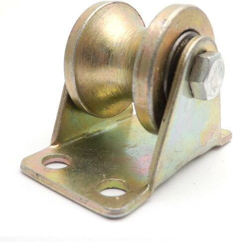 Pulley Pulley wheel clothes line pulley Pulley Block 60mm Dia Steel Bearing Steel Groove Rigid Caster Wheel V Shape U Type 2inch Heavy Duty Pulley Groove Wheel for Sliding Door(U Type 60mm) in Kuwait