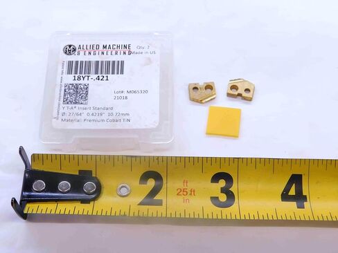2 قطعة AMEC 18YT-.421 27/64 O.D. إدراجات الحفر بأسمائها الحقيقية من سلسلة Y TiN Cobalt .4219 - NS1441BU5 in Saudi Arabia