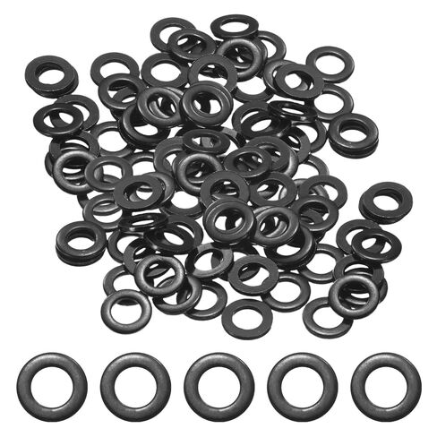 M METERXITY 50-Pack M6 غسالات مسطحة، متري 12 مم OD 1.5 مم سمك 304 غسالات من الفولاذ المقاوم للصدأ للبراغي والصواميل للسيارات / الآلات / الأثاث، غسالات معدنية مسطحة [أسود مجلفن] in Saudi Arabia