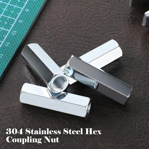 4 قطعة M8 اقتران الجوز M8 X 1.25-الملعب 40 مللي متر طول متري عرافة قضيب اقتران المكسرات in Kuwait