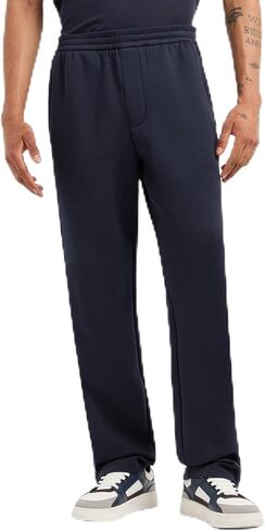Armani Exchange Men's Stretch Cotton Sweatpants with Contrast Stripe Logo in Saudi Arabia