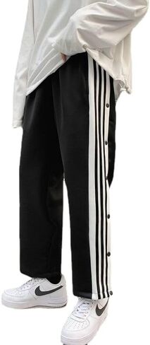 Basketball Men Streetwear Sweatpant Baggy Pants Side Split Casual Sport Pants Wide Leg Oversize Pants Loose Athletic in Saudi Arabia