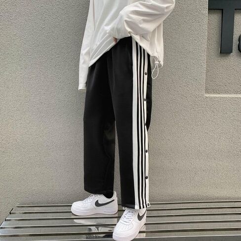 Basketball Men Streetwear Sweatpant Baggy Pants Side Split Casual Sport Pants Wide Leg Oversize Pants Loose Athletic in Saudi Arabia