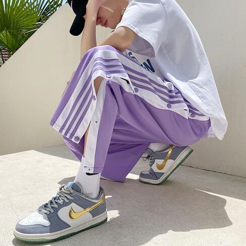 Basketball Men Streetwear Sweatpant Baggy Pants Side Split Casual Sport Pants Wide Leg Oversize Pants Loose Athletic in Saudi Arabia