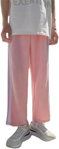 كرة السلة للرجال ملابس الشارع Sweatpant السراويل الفضفاضة الجانب سبليت السراويل الرياضية غير رسمية واسعة الساق السراويل كبيرة الحجم فضفاضة رياضية in Saudi Arabia