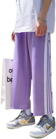 Basketball Men Streetwear Sweatpant Baggy Pants Side Split Casual Sport Pants Wide Leg Oversize Pants Loose Athletic in Saudi Arabia