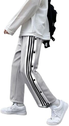 Basketball Men Streetwear Sweatpant Baggy Pants Side Split Casual Sport Pants Wide Leg Oversize Pants Loose Athletic in Saudi Arabia