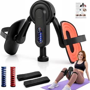 Thigh Trainer for Women & Men, Pelvic Floor Trainer for Postpartum Recovery, Inner Thigh Exerciser, Chest Arm Workout Equipment, 10-135LBS Adjustable Resistance Kegel Trainer With Leg Straps in Saudi Arabia