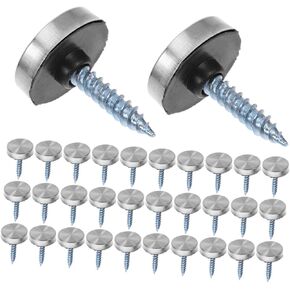 1set Stainless Steel Decorative Mirror Screws Brushed Finish for Glass Mirrors Versatile Decorative Caps for Enhanced Visual Impact Advertising Displays in Kuwait