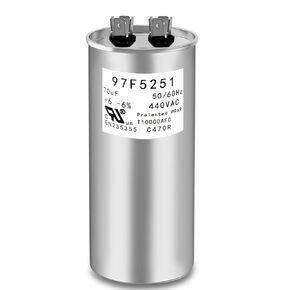 97F5251 C470R 70 فائق التوهج MFD x 440VAC مكثف صناعي بديل مستدير للخدمة الشاقة مكثف تشغيل المحرك (97F5251) in Kuwait