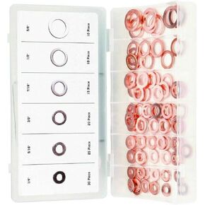 تشكيلة الغسالة ذات الحلقة المسطحة لخط فرامل الزيت SAE 110 قطعة نحاس in Kuwait