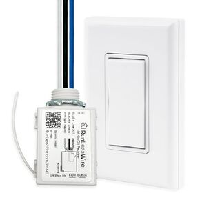 RunLessWire 20 Amp On/Off Receiver Heavy-Duty RF Relay Compatible with Self-Powered Kinetic Wireless Light Switches to Control Electrical Circuit Remotely Easy DIY Install 100-277VAC, Indoor Use in Saudi Arabia