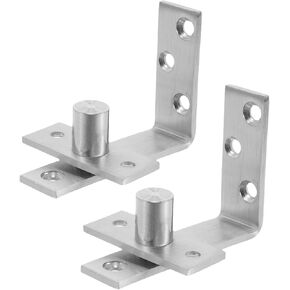 VALICLUD 2 قطعة مفصلات أبواب مخفية من الفولاذ المقاوم للصدأ، مفصلات محورية مخفية غير مرئية للأبواب الخشبية والمعدنية، أجهزة دوران هادئة للمنزل والمكتب in Kuwait