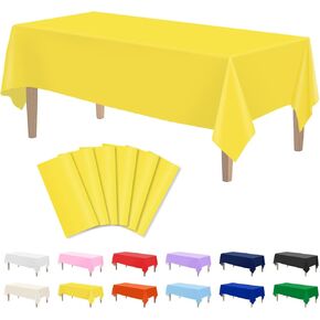 قطعتان من مفارش المائدة البلاستيكية السوداء من كوبوكيتا مقاس 54 × 108 بوصة، مفارش طاولة للاستعمال مرة واحدة، أغطية طاولات مستطيلة للحفلات in Kuwait