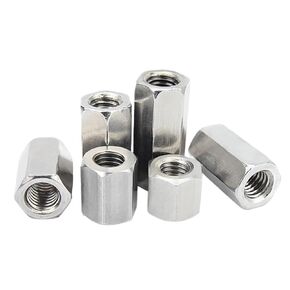 GB56 M6 M8 M10 M12 M14 M16 304 الفولاذ المقاوم للصدأ إطالة العمود السداسي المشترك اقتران الجوز توصيل قضيب طويل (M10 × 17 × 25 (2 قطعة)) in Kuwait