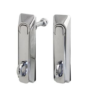 PM204 Zinc Alloy Refrigerator and Cold Storage Flat Handle Panel Jump Lock with Padlock Buckle 1Pcs in Kuwait