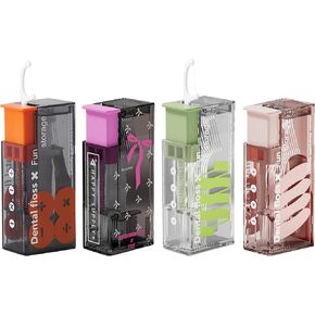 4-Piece Family Floss Pick Dispenser Set with 40 Dental Floss Picks, Refillable Travel Floss Container & Toothpick Holder, Portable Floss Sticks Kit for Adults (4 Piece Family Pack) in Kuwait