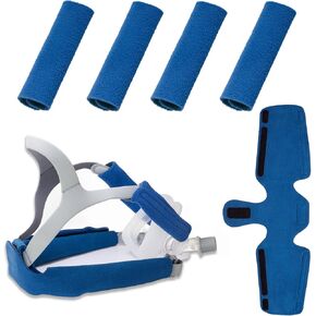 4 Packs CPAP Strap Covers+ 1 CPAP Neck Pad Mask Cover, Comfort Fleece Strap Cushions Compatible with Full Face Masks Accessories to Reduce Headgear Pressure and Cheek Red Marks in Saudi Arabia