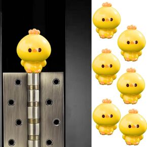 Cute Mini Creative Chick, Rooster Hinge Heads Decorative Topper Set 6PCS, Home Decoration,Magnetic Hinge Head Toppers Door Hinge in Kuwait