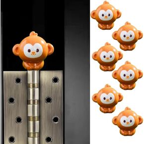 Cute Mini Creative Little Monkey Hinge Heads Decorative Topper Set 6PCS, Home Decoration,Magnetic Hinge Head Toppers Door Hinge in Kuwait