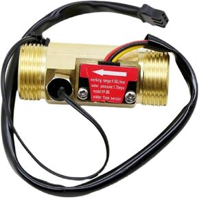 1/2 "3/4" مستشعر تدفق المياه النحاس الخيط الخارجي 1.75MPa الاستشعار مقياس الجريان النبضي DC5 ~ 18 فولت مع كشف درجة الحرارة (1/2 ") in Kuwait