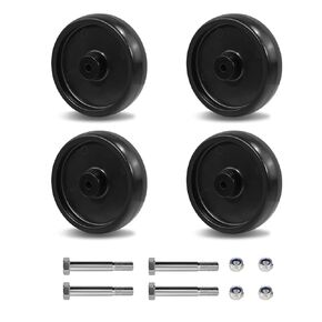 استبدال عجلات البولي بروبيلين مقاس 3 بوصة (مجموعة من 4) - سعة تحميل 300 رطل لكل منها، بدون علامات، حماية للأرضيات، عجلة صناعية دوارة سلسة للعربات وخزائن الأدوات والمعدات in Kuwait