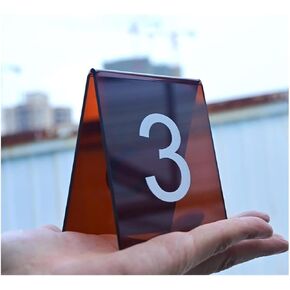 Table numbers, Table Numbers, Acrylic Tent Style Number Signs Multicolor 3.1x2.4x3.5 Inches(45981) in Kuwait