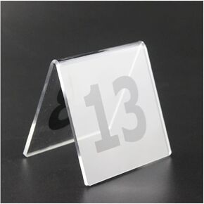 Table numbers, Table Numbers, Acrylic Number Signs Double Sided Triangular Stands 3.15x3.15 Inches Multicolor 20pcs(1 to 20,Red) in Kuwait