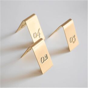 Table numbers, Table Numbers, Brass Tent Plate 3.5x6.5cm Pack of 5(45976) in Kuwait