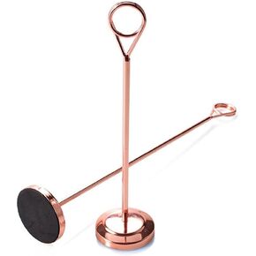 Table Numbers, Table Number Holders Memo Clip Holder, 2pcs Place Card,Stainless Steel Stands for Weddings Restaurant and Party， Round Shape Paper Menu Clips Photo(Height 200mm (7.9 Inches)) in Kuwait