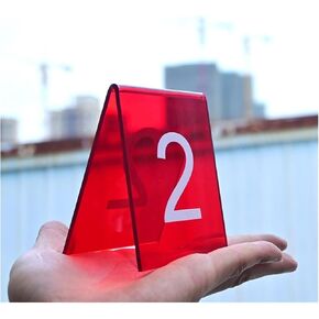 Table numbers, Table Numbers, Acrylic Red 3.1x2.4x3.5 Inches(21-30) in Kuwait