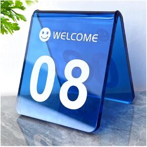 Table numbers, Acrylic Table Numbers Tent Style 5mm Thick 2.8x3.1 Inch Multicolor(51-60) in Kuwait
