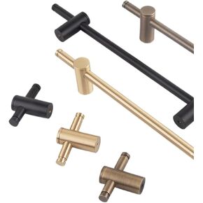 الصلبة النحاس مقبض طويل العتيقة خزانة درج سحب قابل للتعديل منشفة الحمام رف 1 قطعة (Length-140mm-BLK) in Kuwait