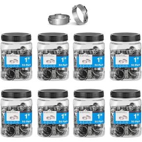 حزمة من 100 حلقة مشبك PEX مقاس 1/2 بوصة من Foskan، 304 مشابك خرطوم من الفولاذ المقاوم للصدأ لأنابيب PEX، متوافقة مع الأدوات (CLAMP016) in Kuwait