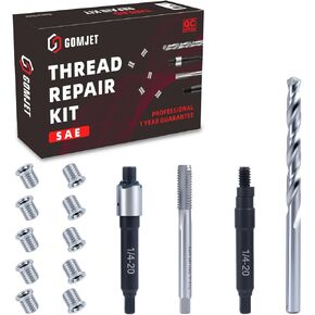 7/16-14 INCH Thread Repair Kit, with 7/16-14X0.600 inch Stainless Steel Insert Qty 10 in Kuwait