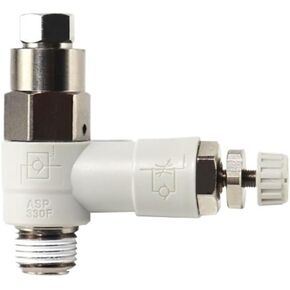 Check Valve Speed Control Valve Quick Connector SMC Speed Control Valve ASP330F/430F/530F/630F - 01/02/03-06S/08S/10S(ASP330F-01-06S) in Saudi Arabia