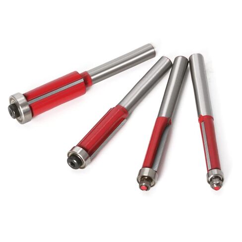 Flush Trim Bit Set 6.35/7.96/9.52/12.7mm Bit Bearing Edge 6mm 4Pcs (Size : 6MM) in Saudi Arabia