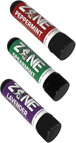 Zone Essential Oil Nasal Inhaler – Sinus Relief, Stress & Anxiety Support, Relaxation Aid – Natural Aromatherapy Stick – Made in USA (Peppermint, Spearmint, Lavender 3-Pack) in Saudi Arabia