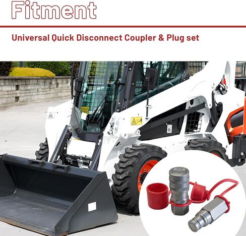 مجموعة قارنة التوصيل السريع الهيدروليكية ذات الوجه المسطح 3/8 بوصة، خيط NPT 1/2 بوصة، 5076 رطل لكل بوصة مربعة، ISO 16028 مع أغطية الغبار in Kuwait