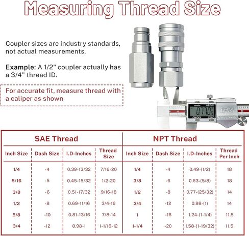 مجموعة قارنة التوصيل السريع الهيدروليكية ذات الوجه المسطح 3/8 بوصة، خيط NPT 1/2 بوصة، 5076 رطل لكل بوصة مربعة، ISO 16028 مع أغطية الغبار in Kuwait