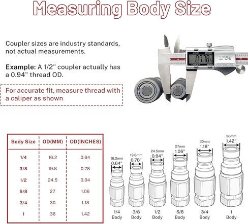 مجموعة قارنة التوصيل السريع الهيدروليكية ذات الوجه المسطح 3/8 بوصة، خيط NPT 1/2 بوصة، 5076 رطل لكل بوصة مربعة، ISO 16028 مع أغطية الغبار in Kuwait