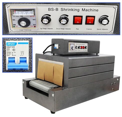 TECHTONGDA Thermal Shrink Wrap Machine Heat Tunnel Packaging for POF PVC 16X8inch Shrink Size 220V Mesh Type in Saudi Arabia