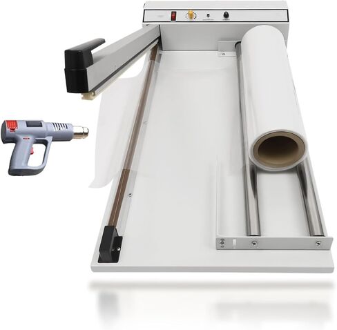 Adjustable Shrink Wrap Machine with Heat Gun, Versatile Sealer for PP, PE, PVC, POF Film Packaging – Professional Quality for Home & Business Use in Saudi Arabia