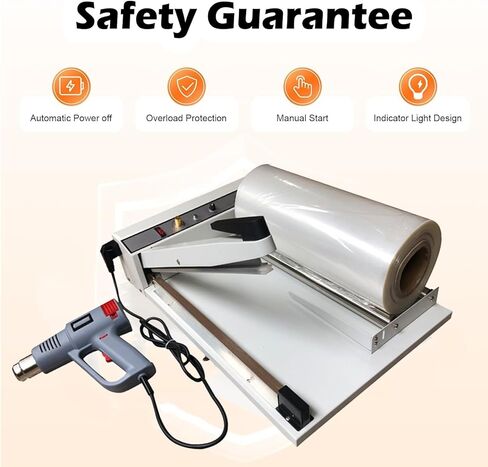 Adjustable Shrink Wrap Machine with Heat Gun, Versatile Sealer for PP, PE, PVC, POF Film Packaging – Professional Quality for Home & Business Use in Saudi Arabia