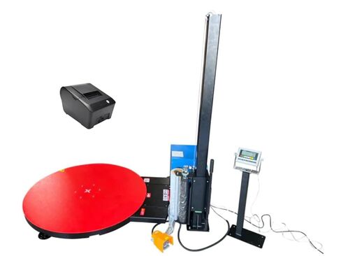 SellEton SL-7100-W60 Turntable Pallet Wrapping Machine, Industrial Wrapper Palllet with Built-in Scale & Thermal Printer 3500 lb Capacity in Kuwait
