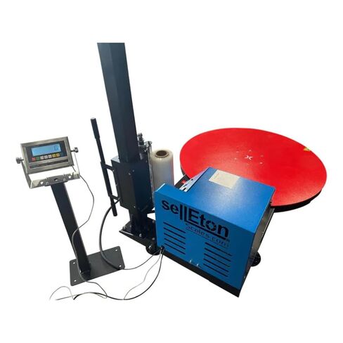SellEton SL-7100-W60 Turntable Pallet Wrapping Machine, Industrial Wrapper Palllet with Built-in Scale & Thermal Printer 3500 lb Capacity in Kuwait
