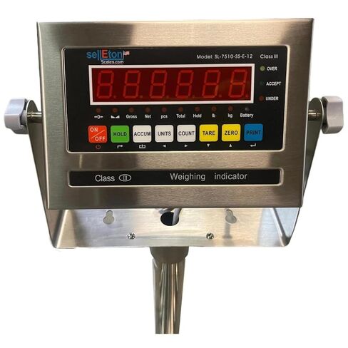 SellEton SL-7100-W60 Turntable Pallet Wrapping Machine, Industrial Wrapper Palllet with Built-in Scale & Thermal Printer 3500 lb Capacity in Kuwait