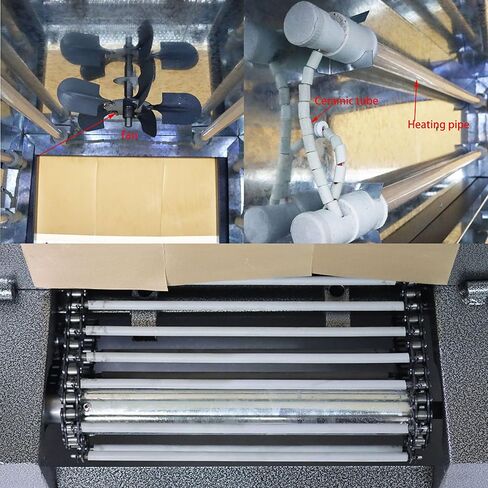 Shrink Wrap Machine Chain Type Heat Shrink Packaging Machine Electric Tunnel Packaging Equipment for POF PVC (12X6inch Max Shrink Size) 220V in Kuwait