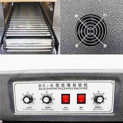 Shrink Wrap Machine Chain Type Heat Shrink Packaging Machine Electric Tunnel Packaging Equipment for POF PVC (12X6inch Max Shrink Size) 220V in Kuwait